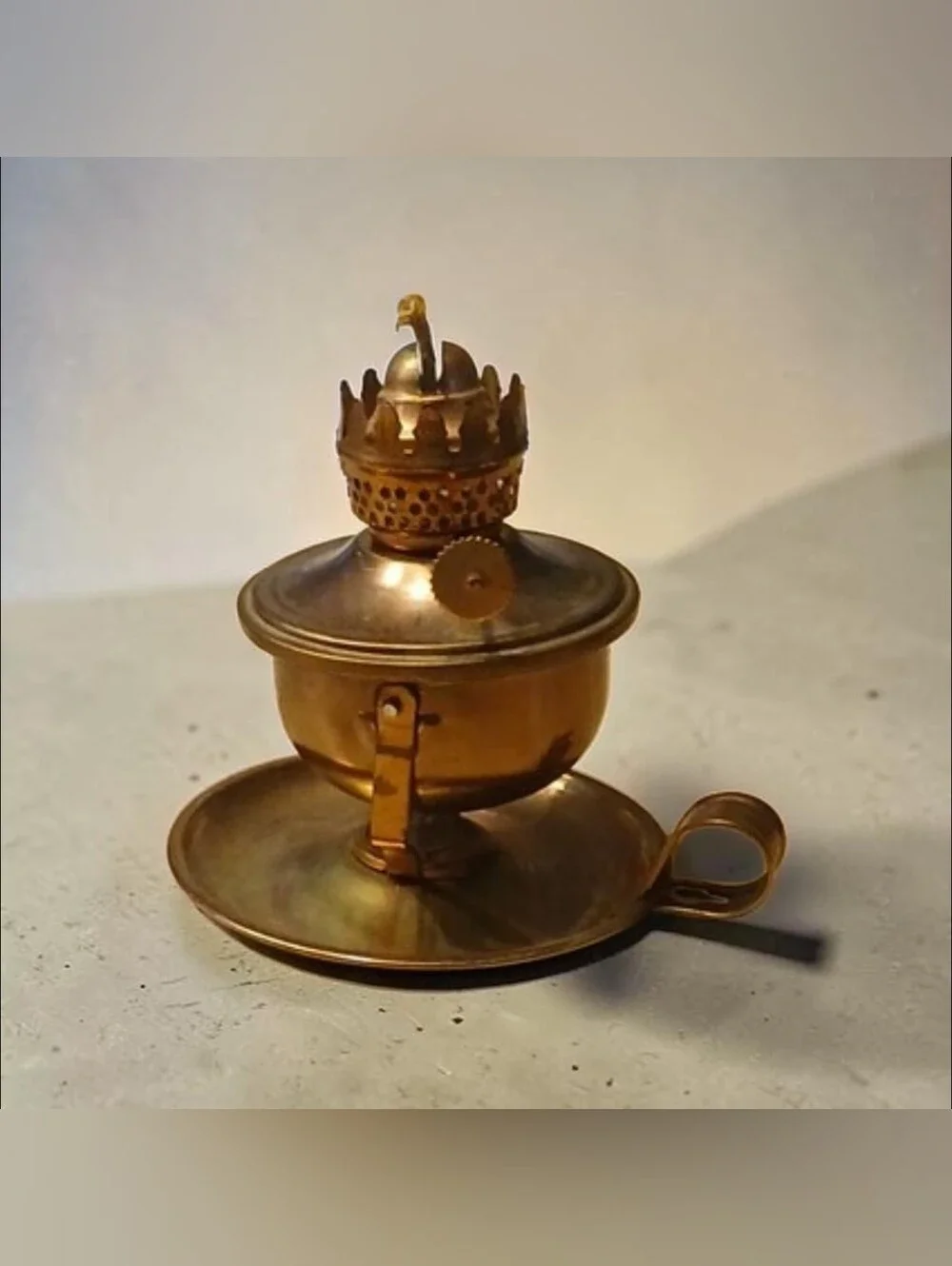 Vintage Miniature Swivel Oil Lamp